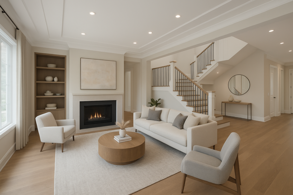 ديكور داخلي مميز للدور الأرضي من فله جديدة