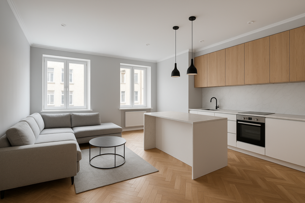 مشروع ترميم وتطوير لشقة سكنية بمواصفات حديثة