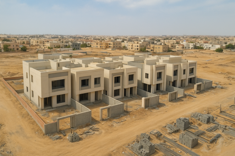 مشروع بناء ٦ فلل متلاصقة في العارض بالرياض