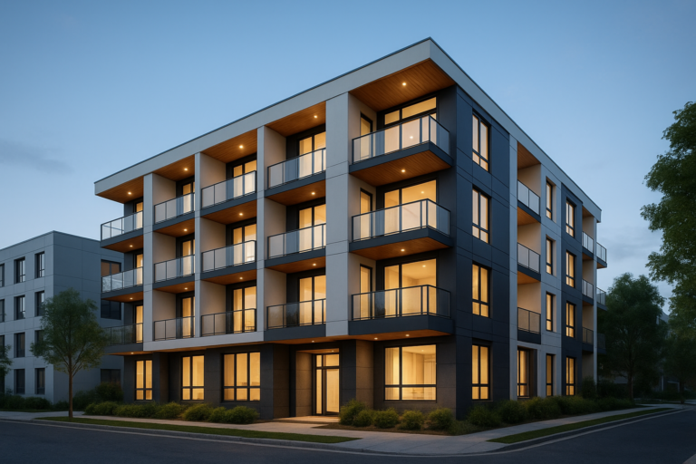 تطوير مشروع تشطيب كامل لعمارة سكنية حديثة بتصميم عصري