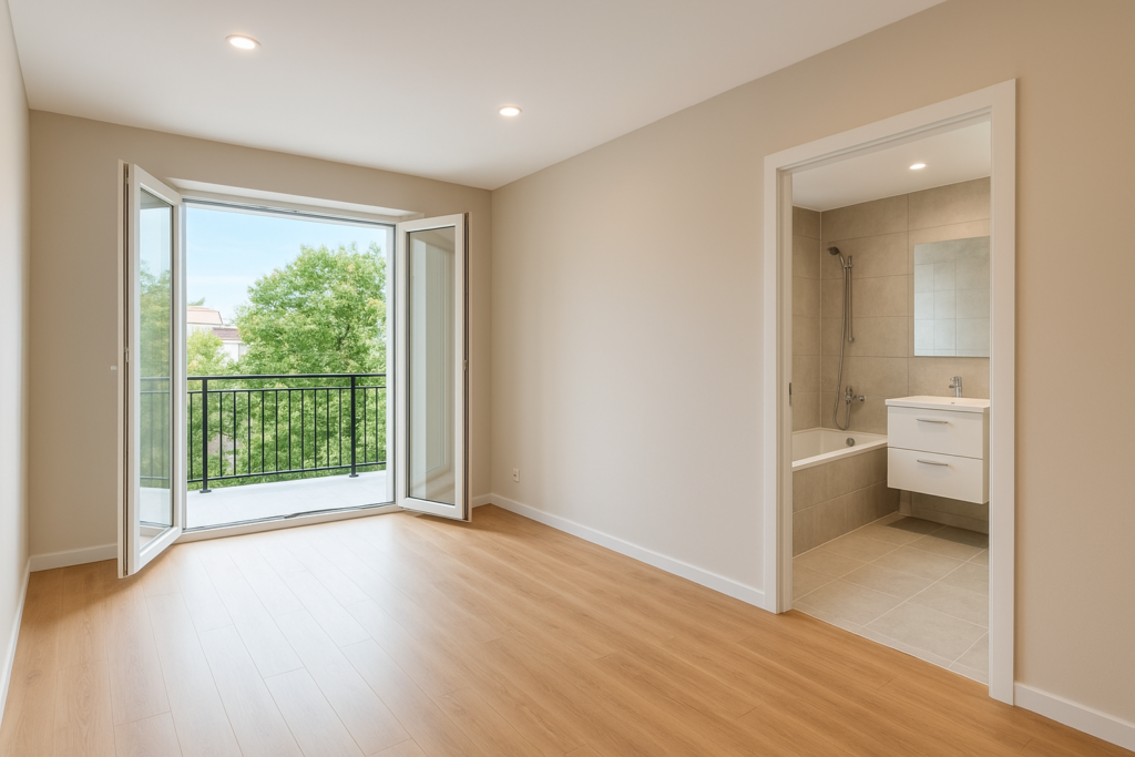 توسيع غرفة وإضافة بلكونة وتجديد حمام لأعمال ترميم شقة