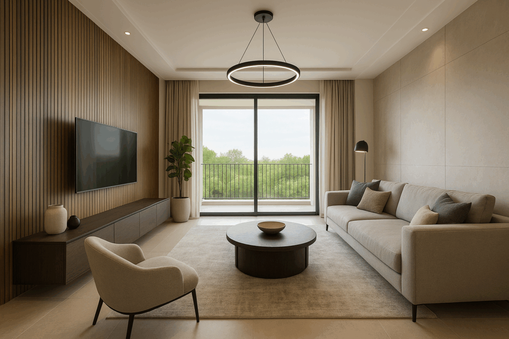 تصميم داخلي وتشطيب مميز لمشروع سكني جديد