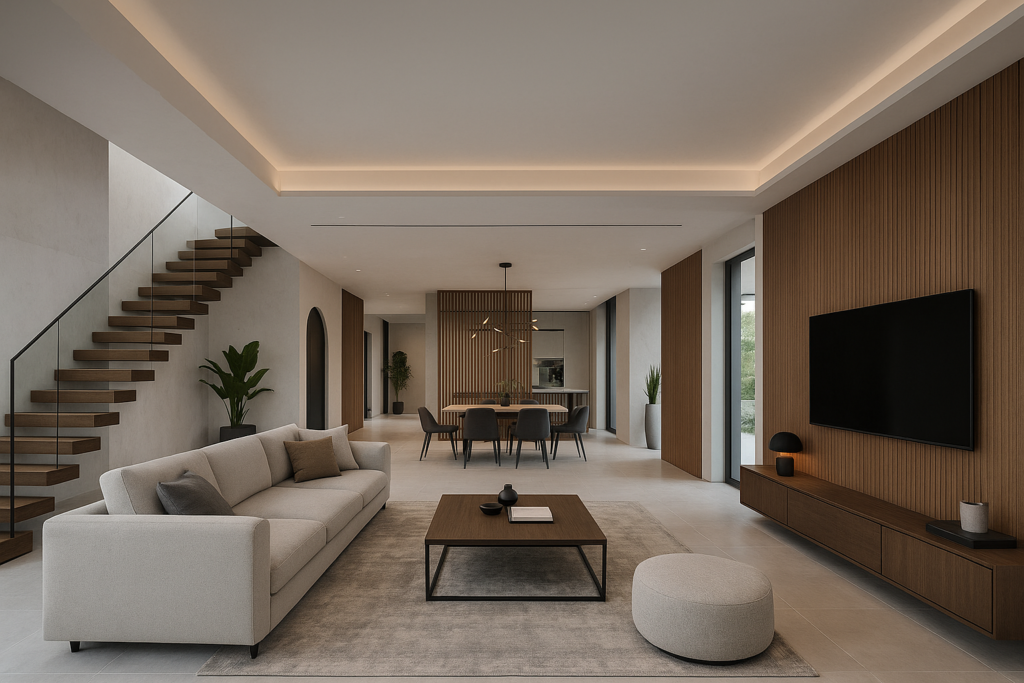 مشروع تصميم ديكور فيلا بطريقة مبتكرة وحديثة