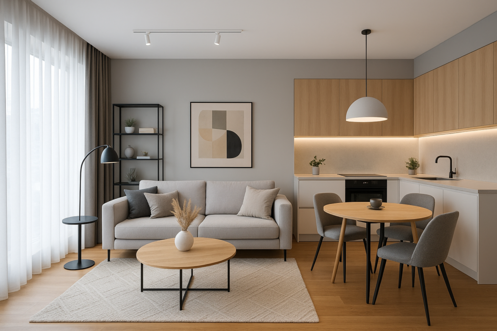 تحويل الشقة إلى مساحة أنيقة وحديثة بتصميمات داخلية مبتكرة