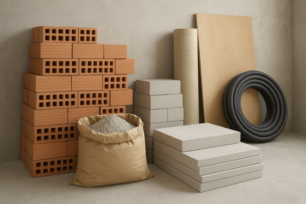 توريد مواد بناء لمشروع تشطيب شقة جديدة