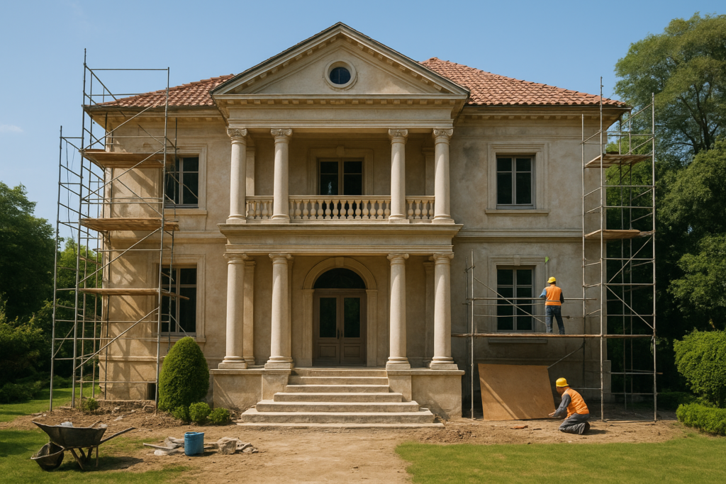 مشروع ترميم وصيانة شامل لفيلا فاخرة.
