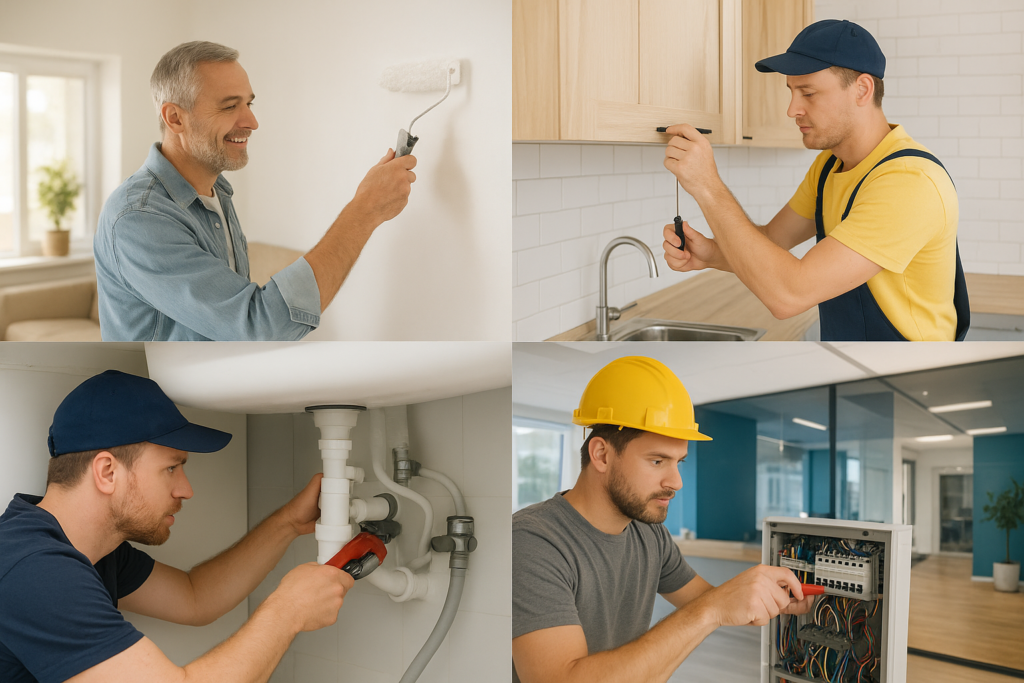 مشروع ترميم وصيانة متنوعة بأوقات مرنة للمنزل والأماكن التجارية