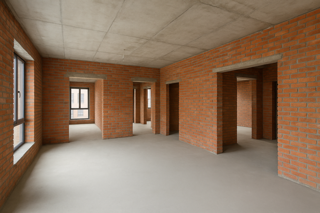 تشطيب شامل لشقة من 5 غرف و3 حمامات جديدة على الطوب الأحمر