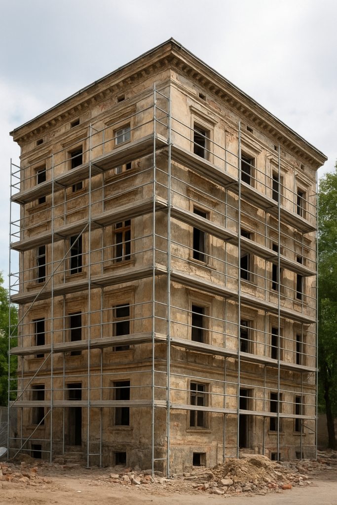 مشروع ترميم شامل لعمارة تحتاج إلى تجديد وصيانة متكاملة