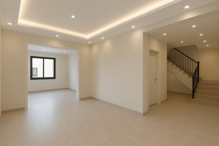 مشروع تشطيب مخصص لدور وملحق بحالة جديدة