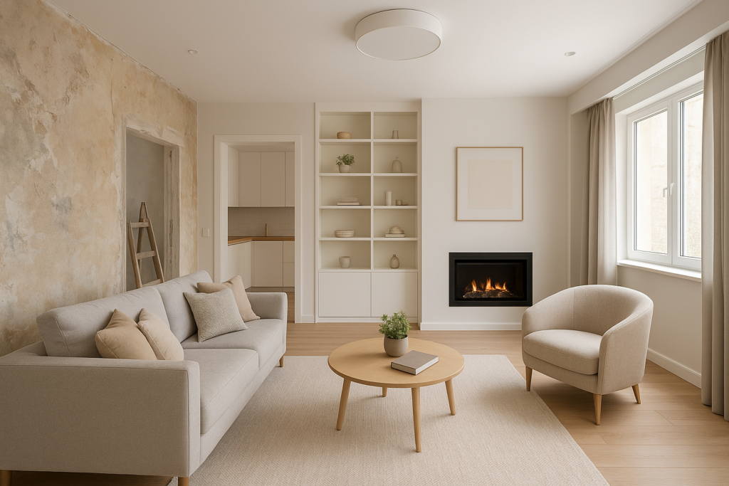 تجديد شامل لشقة عصرية: الترميم والصيانة لضمان الفخامة والراحة