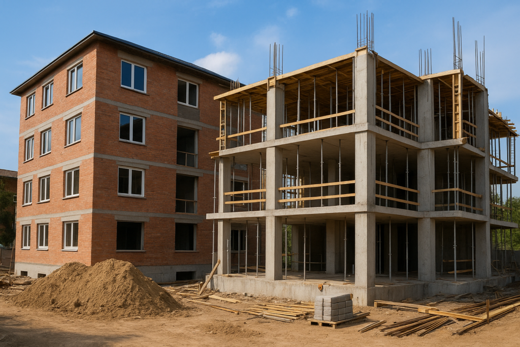 مشروع ترميم وتوسعة للارتدادات في مبنى سكني