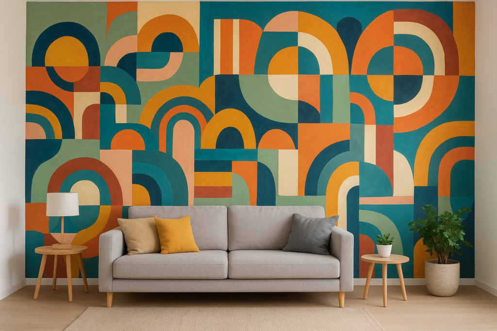 تصميم جداريات فنية مبتكرة لتعزيز ديكور المساحات الداخلية