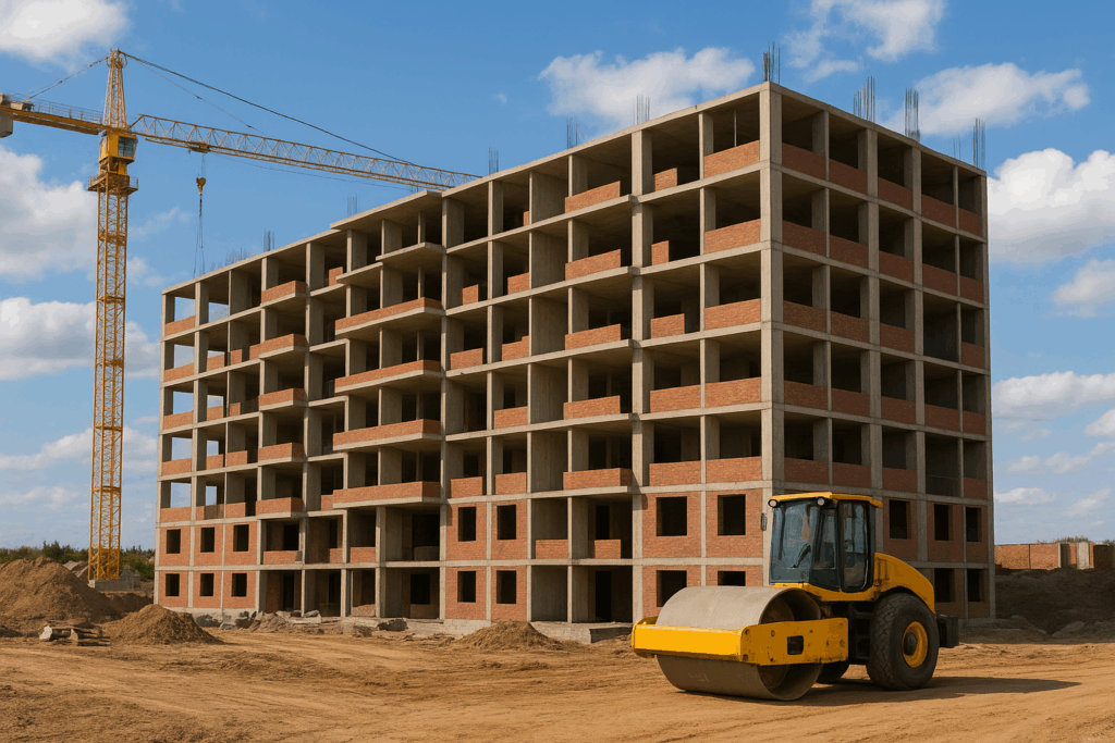 مشروع بناء جديد لوحدة إسكان اجتماعي