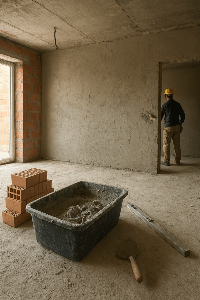 مشروع تشطيب شقة جديدة أعمال بناء ومحارة كاملة