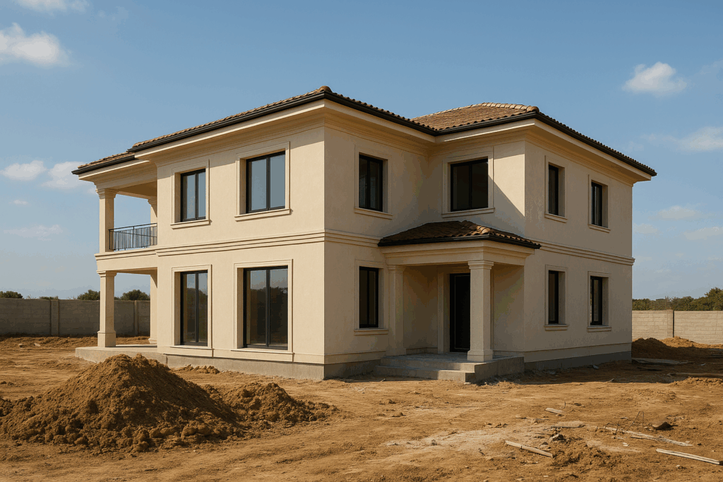 مشروع بناء جديد لفلة سكنية على مساحة 500 متر مربع