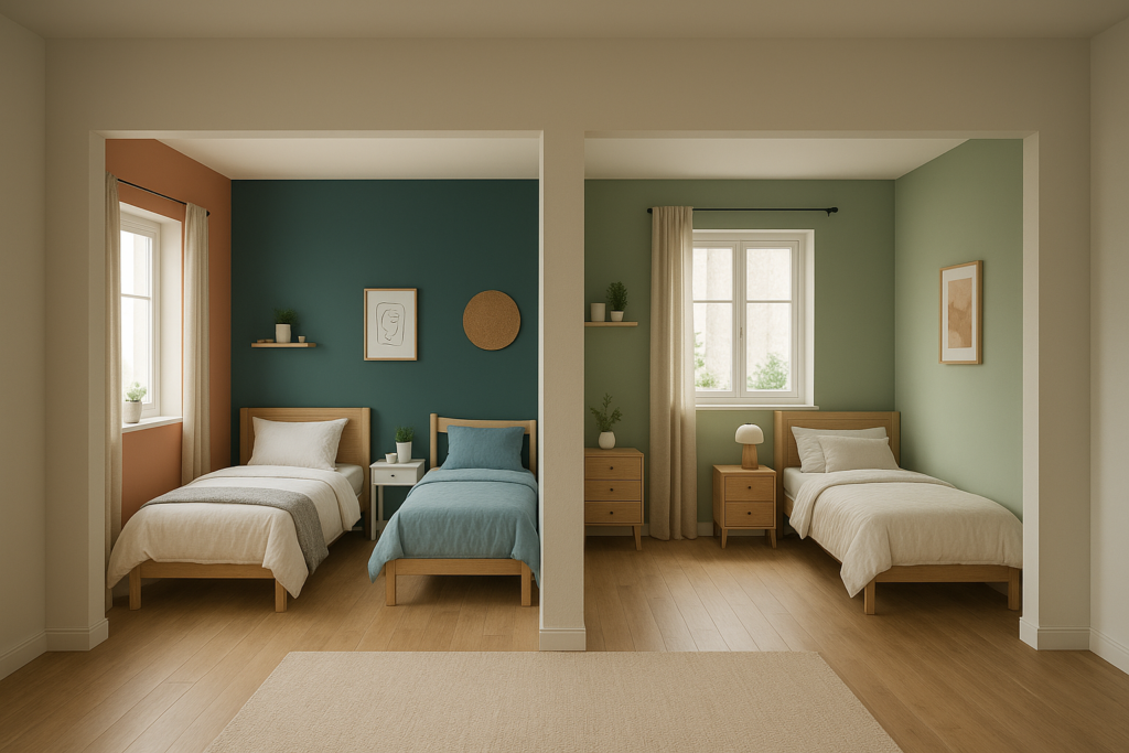 تحويل غرفتين كبيرتين إلى ٤ غرف صغيرة مع ديكورات مميزة: مشروع ترميم وتجديد مبتكر