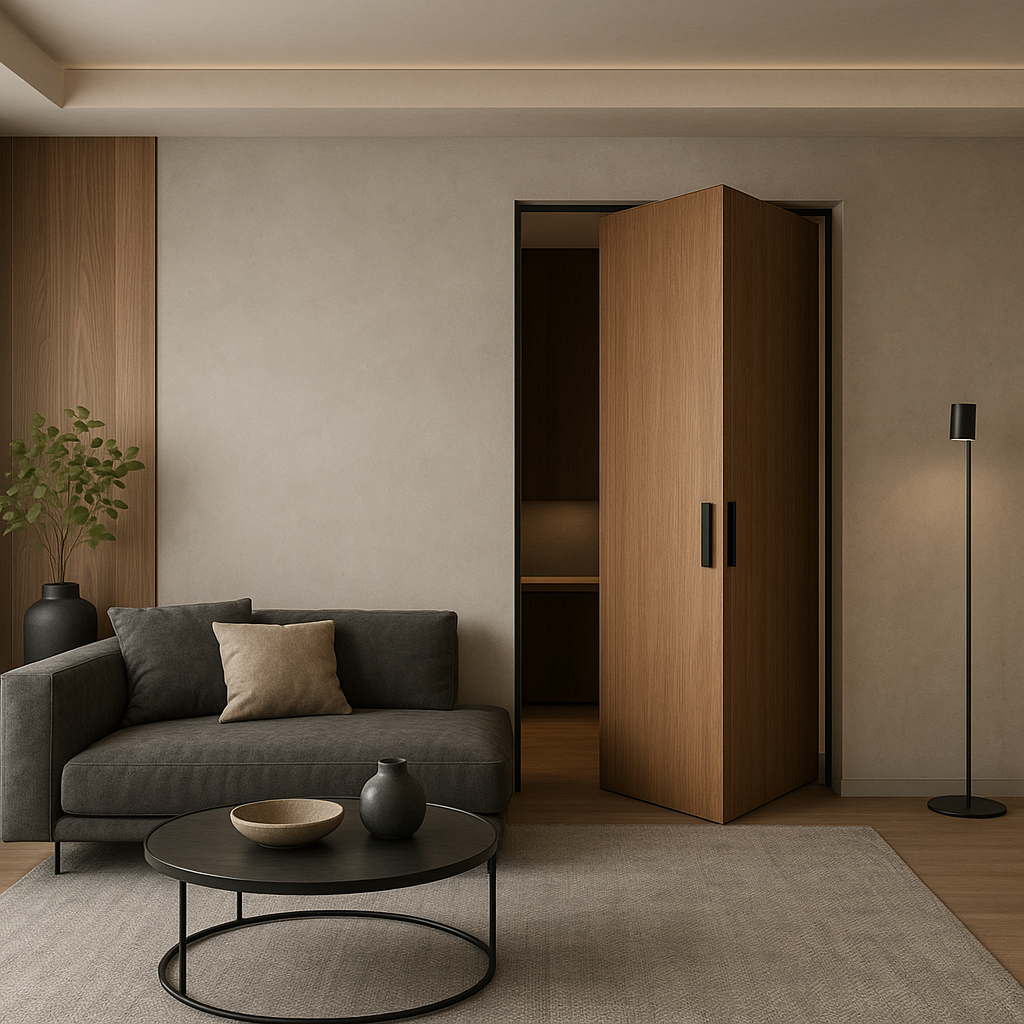 إعادة تصميم المجلس وإضافة باب سري للغرفة لاستايل عصري ومتميز.