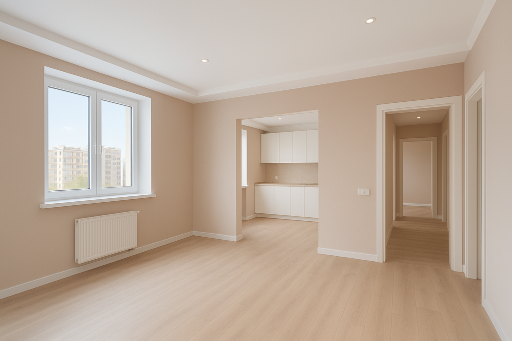 مشروع تشطيب شامل لشقة بعد الانتهاء من مرحلة العظم