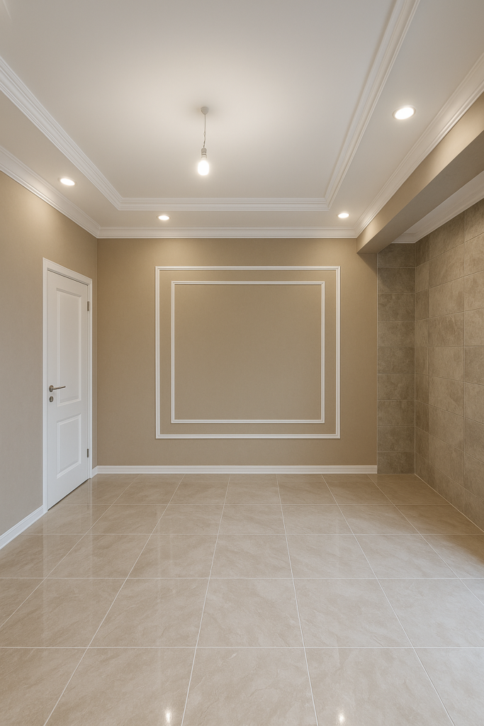 مشروع تشطيب شامل للسيراميك والجبس والدهانات