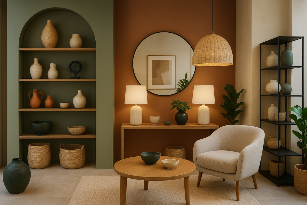 محل ديكور مبتكر لتصميم داخلي جاذب ومميز