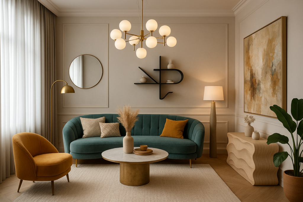 شقة تتميز بديكورات إبداعية ولمسات جمالية تتألق بأناقتها