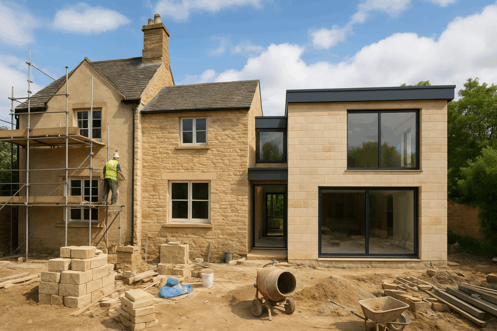 مشروع ترميم وتجديد شامل لدور كامل مع إضافة ملحق لتعزيز المساحة والاستخدام الأمثل