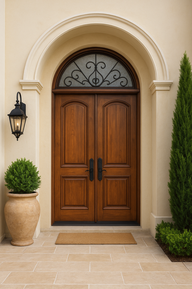 تصاميم ديكور مميزة لأبواب المنزل لتعزيز الطابع الجمالي للمشروع.