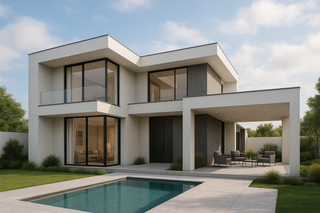 بناء فله جديدة بتصميم حديث وراقي