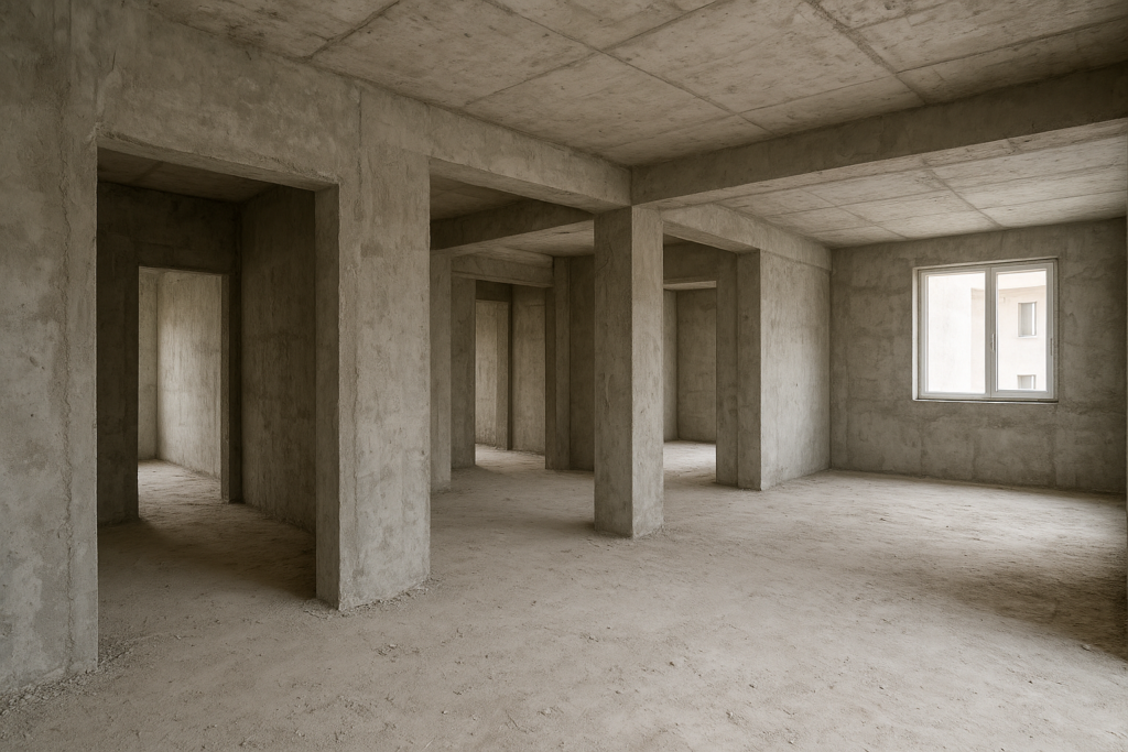 تشطيب شقتين على العظم بحاجة إلى تنفيذ كامل واحترافي.