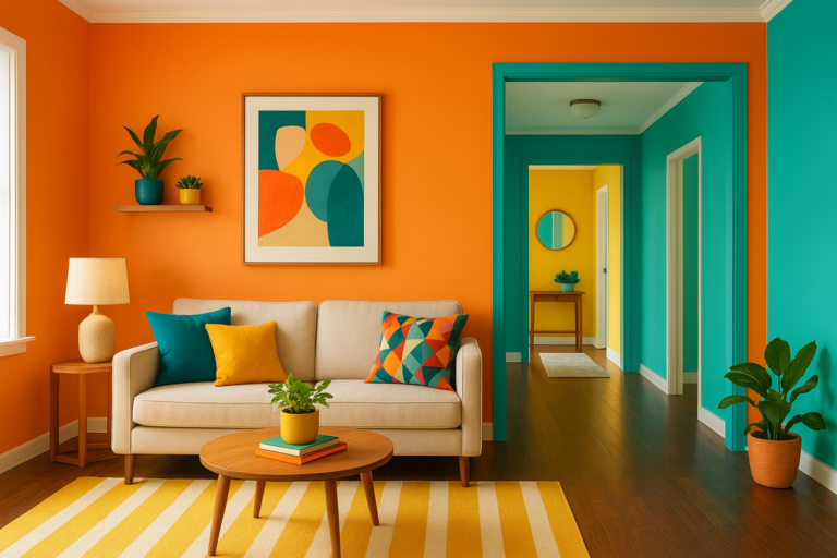 تحويل ديكورات غرفتي وممر لمنزل أكثر حيوية وجاذبية بلمسات صبغ متجددة.