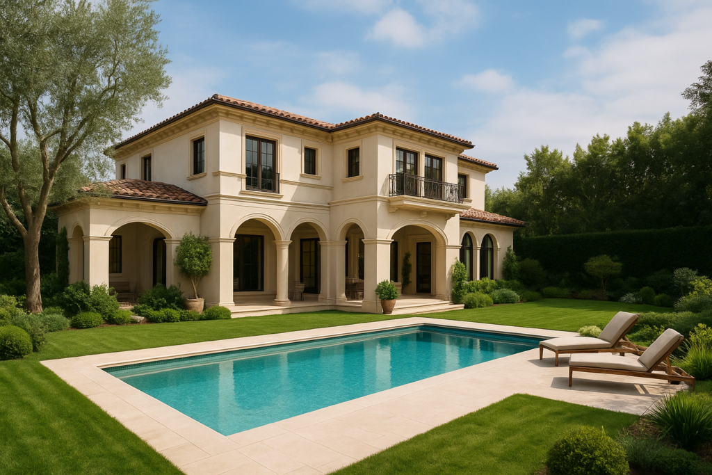 مشروع ترميم فاخر لفلا سكنية بدورين مع مسابح وحديقة واسعة