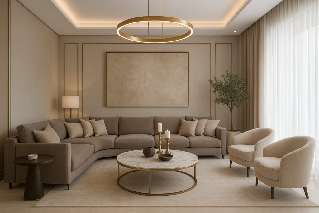 تحسين وتجميل ديكور مجلس فاخر بأسلوب عصري وأنيق