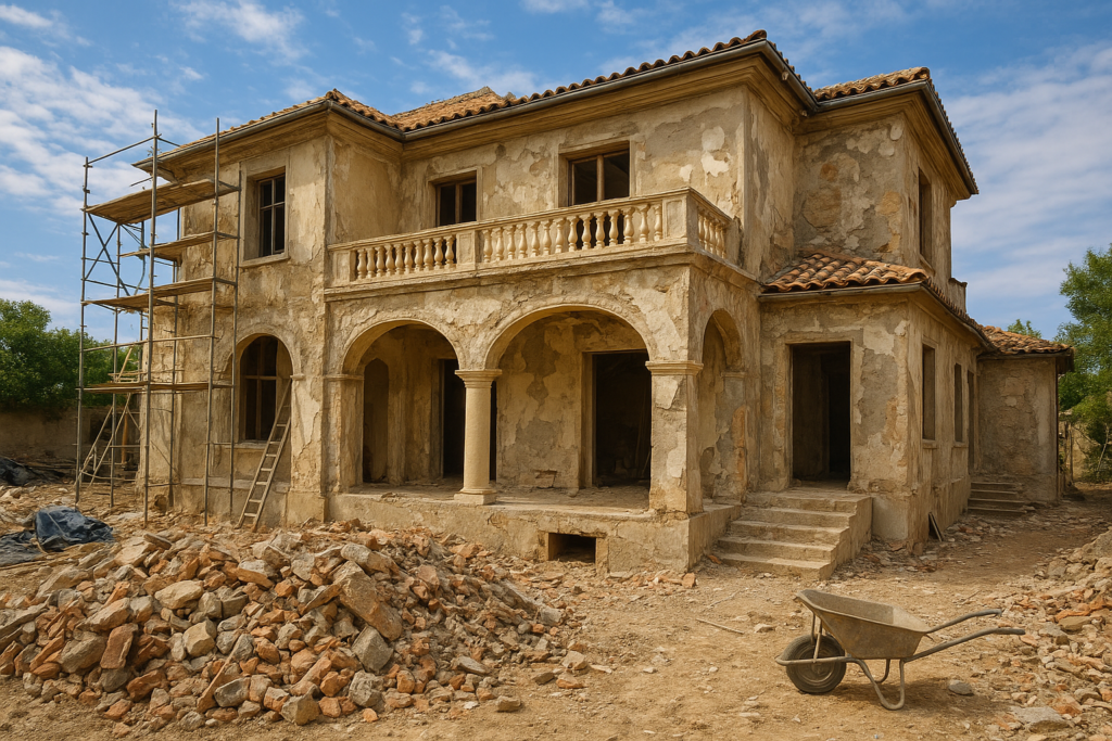 تجديد شامل لفيلا بحاجة لأعمال ترميم وصيانة