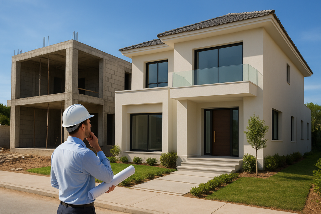 تشطيب فيلا بعد مرحلة العظم مع خدمات استشارية مثالية