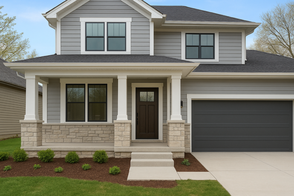 تجديد واجهة المنزل والملحق الخارجي لمشروع ترميم وصيانة شامل