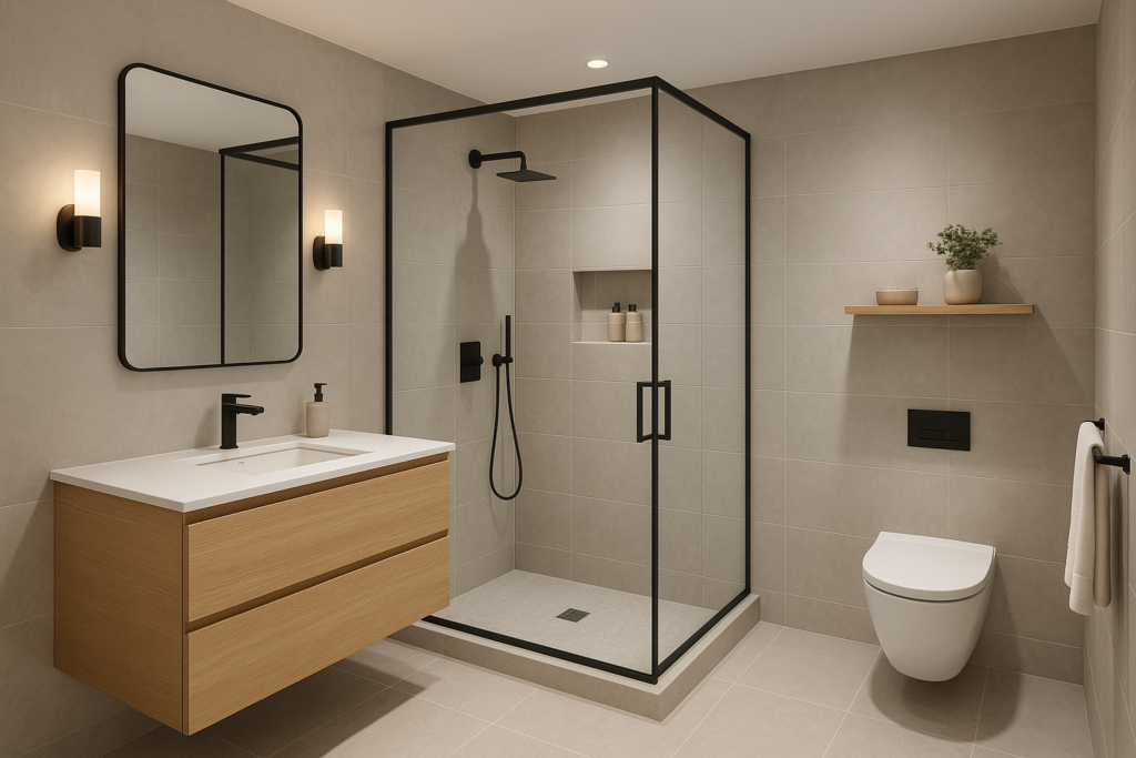 تجديد شامل للحمامات بأسلوب عصري وأنيق لتحسين الراحة والجودة