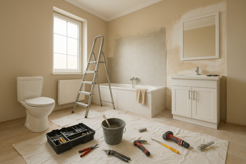 تحويل السطح إلى غرفة وصيانة شاملة للحمام والغرفة