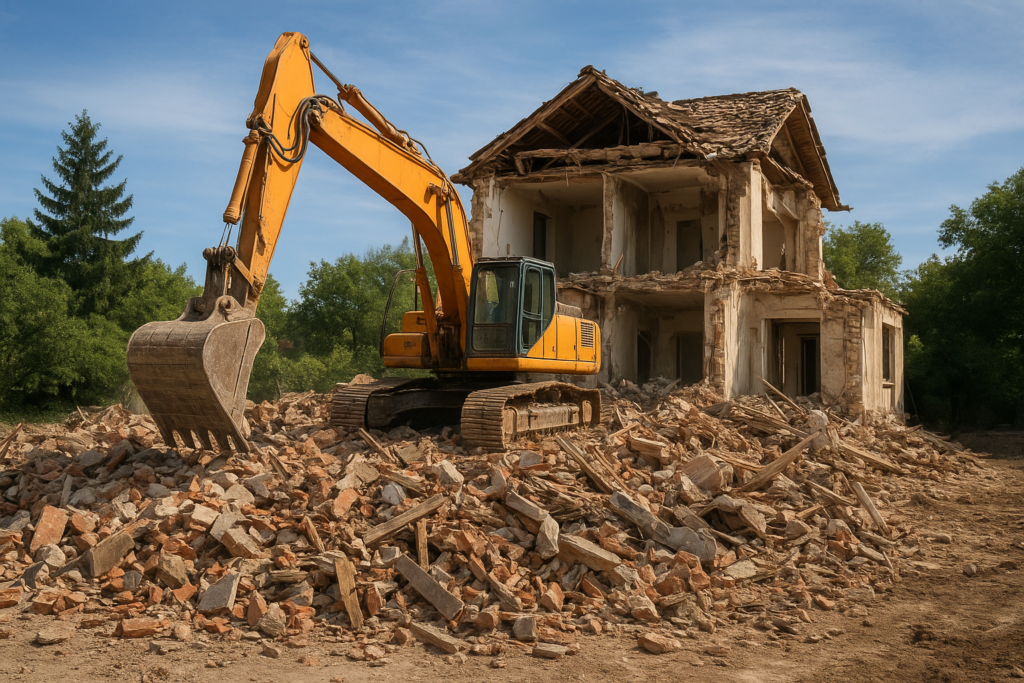 مشروع إعادة بناء شامل لفيلا 500 متر بعد الهدم