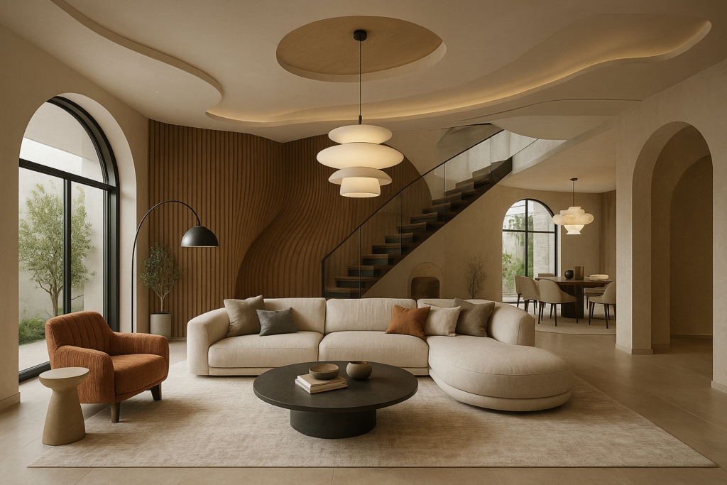 تصميم داخلي مبتكر لفيلا بأفكار ديكورية متميزة